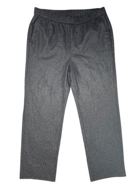 EILEEN FISHER gray wool flannel pull-on pockets unlined minimalist unlined S/M